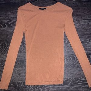 Orangish/Brownish Fitted Long Sleeve